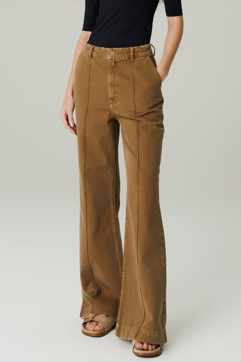 CALCA JEANS ALFAIATARIA MARROM